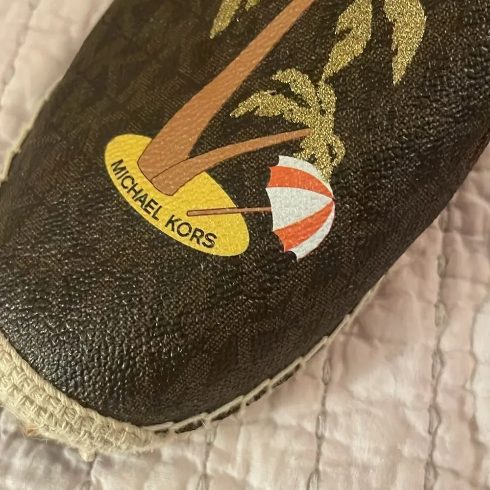Michael Kors Palm Tree Espadrille Loafers Size 10